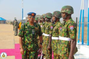 Air Marshal Sunday Kelvin Aneke during his visit to the North East