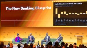 L-R: Jacqueline Simmons, Senior Executive Editor, EMEA, Bloomberg; Kenny Fihla, Group CEO of Absa Group; and Roosevelt Ogbonna, Managing Director/CEO Access Bank Plc at the Bloomberg Africa Business Summit held in Johannesburg recently.