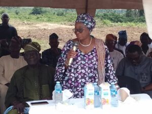 Chief (Mrs) Elizabeth Omolara Akintonde,Executive Chairman,Serene City Properties Limited and sub- sidiary of Midoil Refining and Petrochemicals company limited addressing investors at Serene City recently.