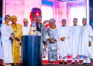 Former Governor Fayose and wife, with Governors Aiyedatiwa, Oyebanji, former Govenors Adebayo and Fayemi