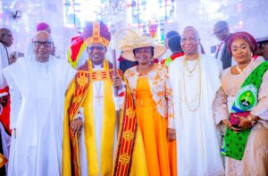 From left. Governor Oyebanji, Rt. Rev’d Francis Bankole, Olanipekun (SAN) and others
