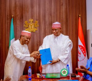 Governor Yusuf and the Speaker of Kano state House of Assembly, Rt. Hon. Jibril Ismail Falgore
