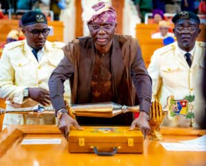 Governor of Lagos State, Mr. Babajide Sanwo-Olu presenting the Y2026 Budget Estimates to the State House of Assembly, at the Assembly complex, Alausa, Ikeja, on Tuesday, 25 November 2025.