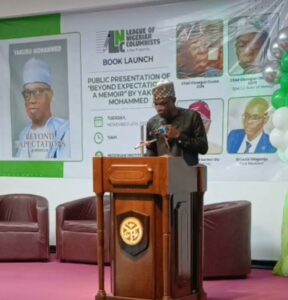 Lasisi Ogunju during his reviewi of Yakubu Mohammed's book, 'Beyond Expectations