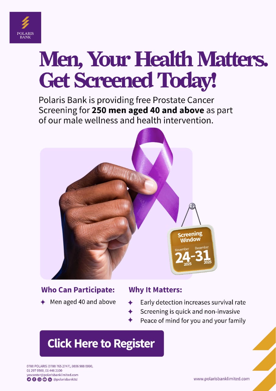 Polaris Bank's free prostate screening