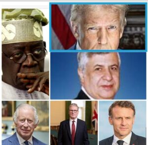 President Tinubu, Trump, King Charles, Macron and others