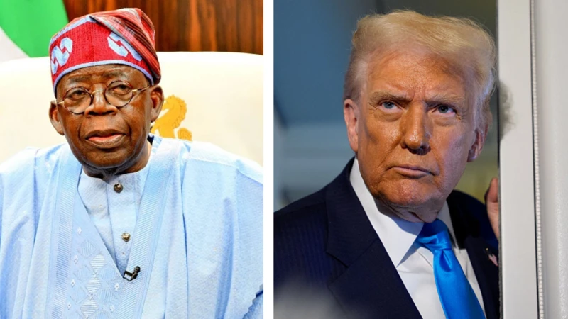 Presidents Donald Trump and Bola Tinubu