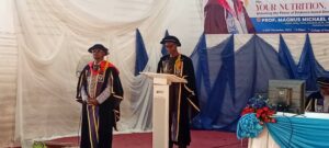 Professor Magnus Micheal Chukwudike Anyakudo, delivering his lecture