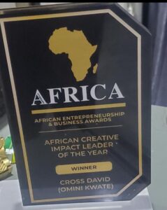 The award plaque