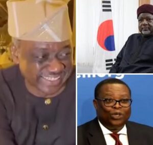 Ambassador Ayodele Oke, Retired Colonel Lateef Kayode Are, and Ambassador Amin Mohammed Dalhatu.