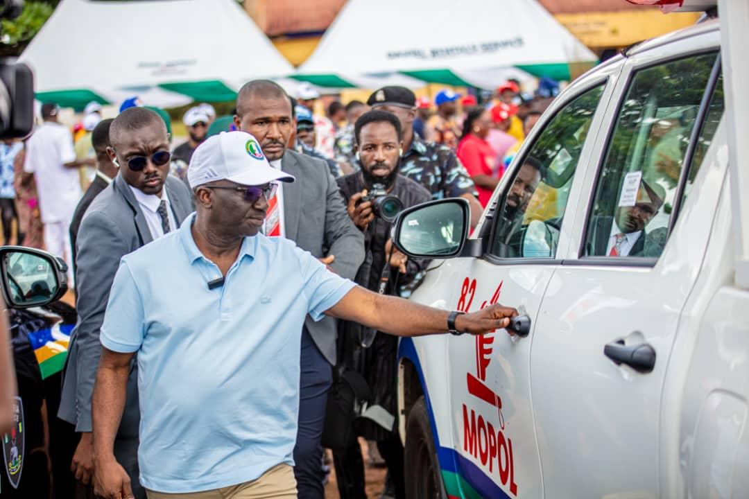 The vehices donated by Governor Monday Okpebholo