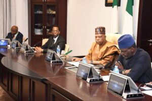 VP Shettima during the second meeting of the Ports and Customs Efficiency Committee at the Presidential Villa