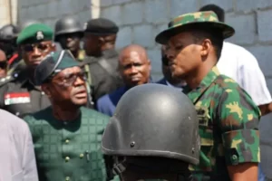 Wike and the naval officer