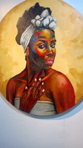 A painting at the exhibition