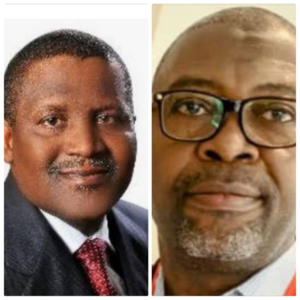 Aliko Dangote and Professor Tunde Akanni