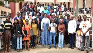 FUTA VC Professor Adenike Oladiji with the new students