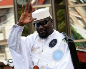 Gen Doumbouya, on his campaign trail for today’s elections