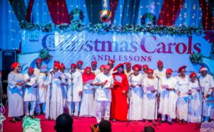 Governor Oyebanji and others Tuesday evening during the 2025 Ekiti State Government Carol Service at the Obafemi Awolowo Civic and Convention Centre in Ado Ekiti