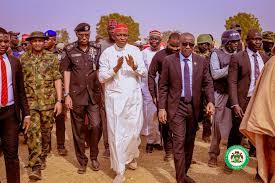 Governor Yusuf and security chiefs in Kano during assessment tour to communities recording bandits' attacks in Kano