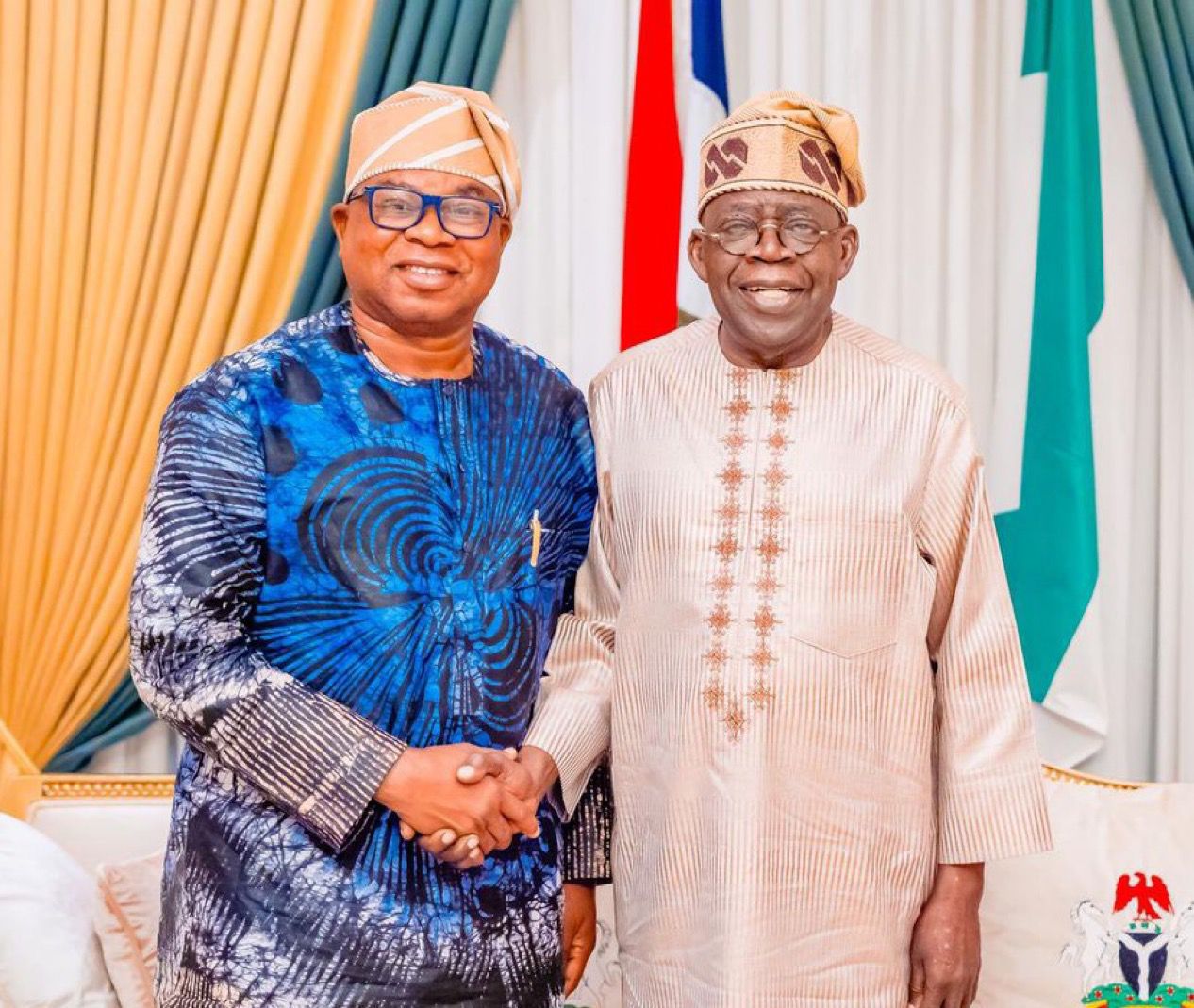 President Bola Tinubu and Asiwaju Munirudeen Bola Oyebamiji