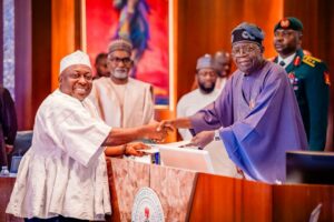 President Tinubu and oneof the Ambassadors