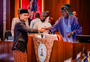 President Tinubu and oneof the Ambassadors