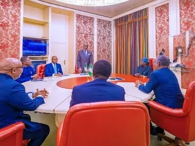 President Tinubu with Edun, Cardoso, Bagudu and others