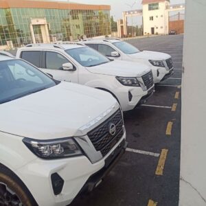 The three vans donated by Manga Cement Company