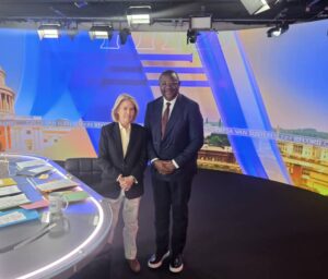 US Veteran Broadcaster and NewMax TV host Greta Van Susteren and Special Adviser Public Communications and Spokesperson to the President of Nigeria, Mr Sunday Dare