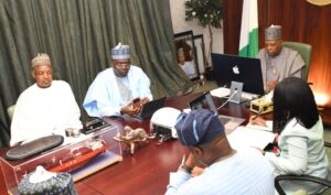 VP Shettima presiding at the meeting