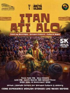 "Yoruba Dun,” will take place on Sunday, December 28 at the Ariya Village, J. Randle Centre for Yoruba Culture & History, Onikan, Lagos.