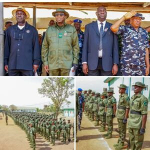 Governor AbdulRahman AbdulRazaq, other officials and the graduating forest guards