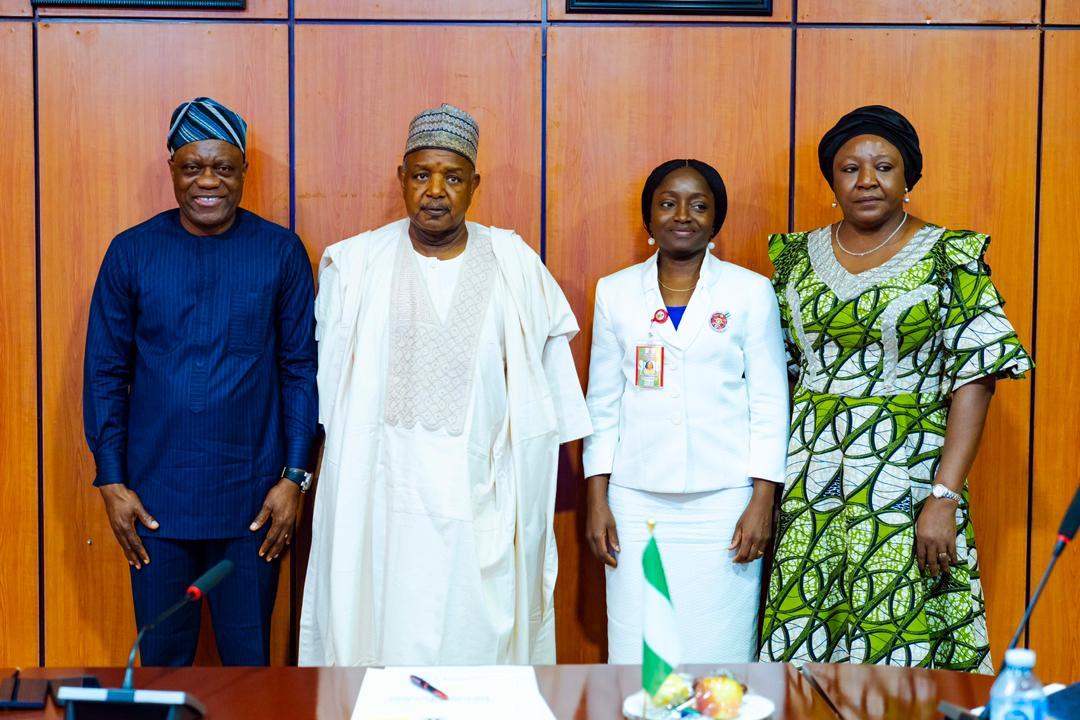 Budget and Economic Planning, Senator Abubakar Bagudu; the Ministry’s Permanent Secretary, Dr Deborah Odoh; and Director-General, Nigerian Institute for Social and Economic Research, Prof. Taiye Simbine, during the ministry’s end-of-the-year management meeting in Abuja on Tuesday, 30/12/25 PHOTO: FMBEP