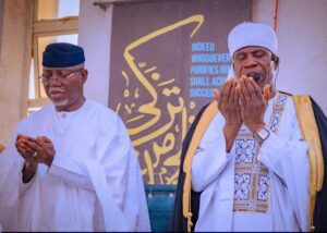 Governor Lucky Orimisan Aiyedatiwa and Chief Imam of Akure, Sheikh Abdulhaheem Yayi-Akorode Albarka (JP)