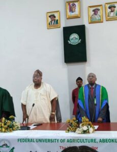Professor Tunji Olaopa, left at the lecture