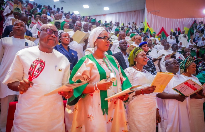 Governor Oyebanji and others during the New Year Thanksgiving