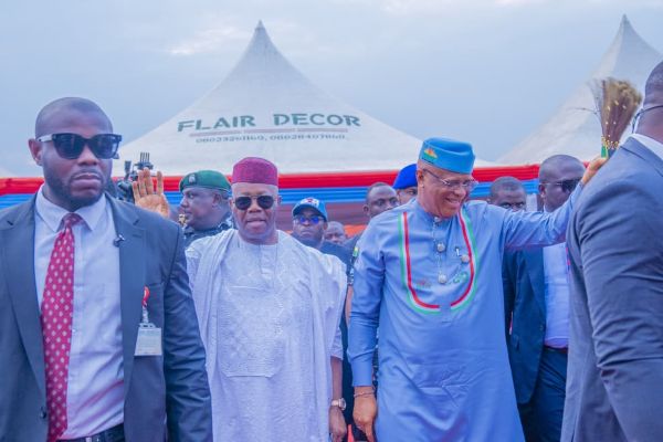 Senate President, Godswill Akpabio , Governor of Akwa Ibom State, Pastor Umo Eno welcomed former PDP National Legal Adviser , Emmanuel Enoidem, into APC