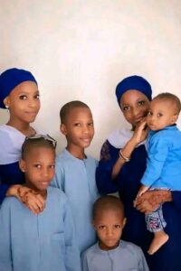The woman and her children