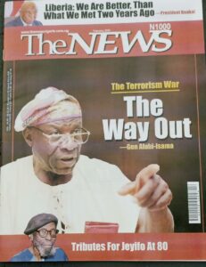 Cover design on General Alabi-Isama's interview, Feb 2026 edition