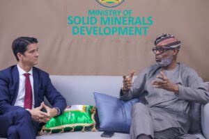 Dr Dele Alake and Canadian High Commissioner to Nigeria, H.E Pasquale Salvaggio