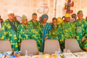 Governor Abiodun and guests on Tuesday during the State Banquet held at the Arcade Ground, Governor’s Office, Oke-Mosan, Abeokuta