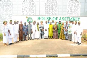 Group photograph after the special plenary by former speakers and members, Ogun Assembly