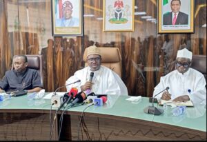 INEC Chairman Joash Amupitan addressIng press conference in Abuja on Friday