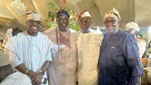 L-R, Charles Fasuba, Senator Babafemi Ojudu, Bamidele Johnson, and Ademola Adegbamigbe
