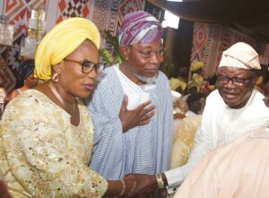 Mr Kunle Ajibade, second right, his wife, ‘Bunmi, Aregbesola, and his wife