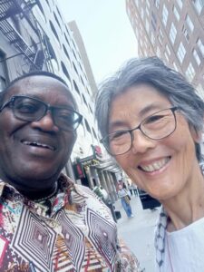 Owei Lakemfa, left and Nozomi Ikuta