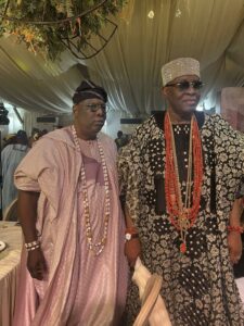 Senator Ojudu and His Imperial Majesty, Oba Ghandi Afolabi Olaoye, Orumogege III