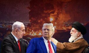US, Israel bomb Iran, Netanyahu and Trump, Netanyahu and Kameini. Photo montage by Israel Hayom