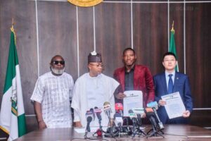Governor Ododo and officials of China Civil Engineering Construction Corporation and Gamji Nigeria Limited
