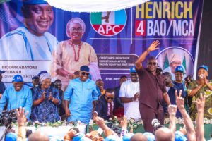 Governor Oyebanji, former Governor Fayose at the rally